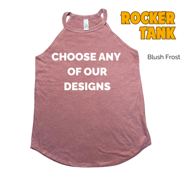 2XL Rocker Tank - Red, Blush, Navy & Military Green only - FINAL SALE