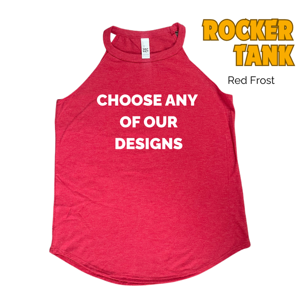 2XL Rocker Tank - Red, Blush, Navy & Military Green only - FINAL SALE