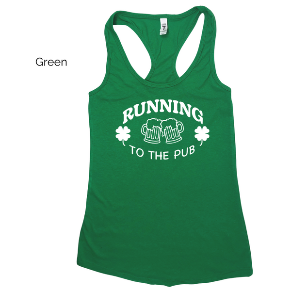 Running to the Pub Racerback Tank