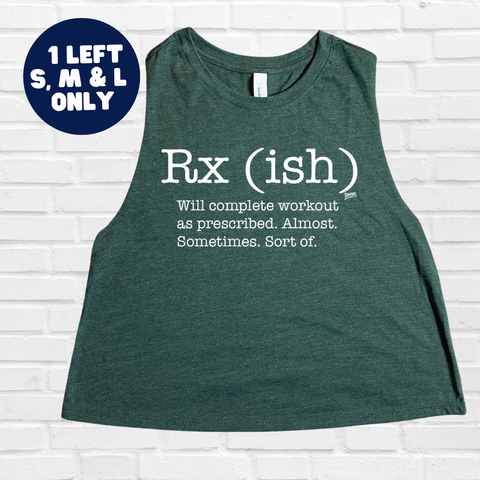 Rx(ish) Crop Tank  - Heather Forest - FINAL SALE