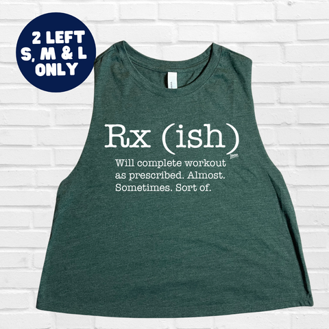 Rx(ish) Crop Tank  - Heather Forest - FINAL SALE