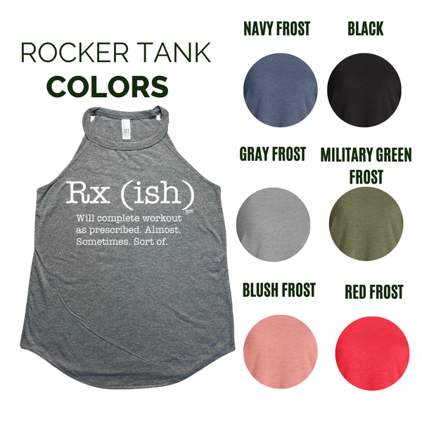 Rx(ish) tank - funny crossfit tank - Liberte Lifestyles Fitness tops