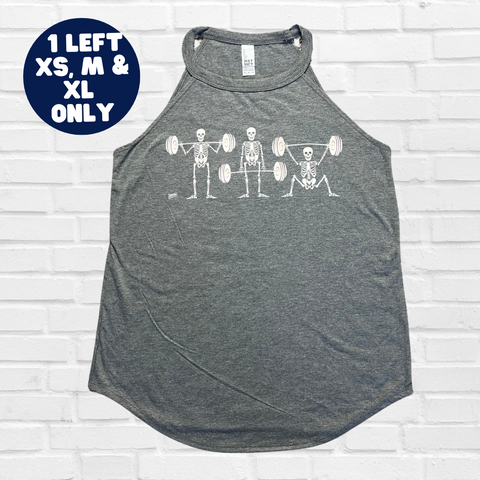 Strong Bones Rocker Tank - Gray Frost - FINAL SALE
