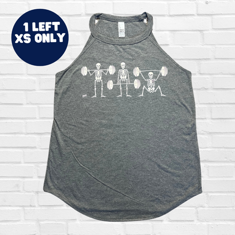 Strong Bones Rocker Tank - Gray Frost - FINAL SALE