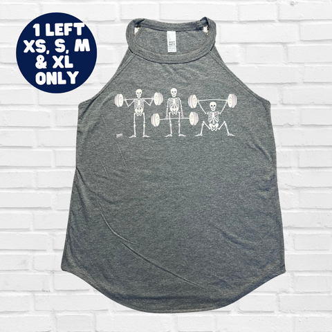 Strong Bones Rocker Tank - Gray Frost - FINAL SALE