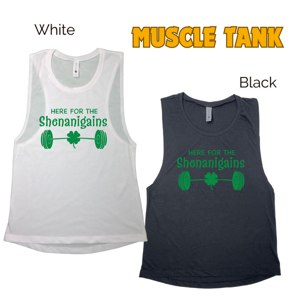 Here for the shenanigains tank. St Patricks Day workout top.