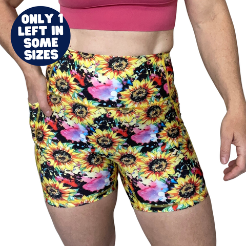 Sunflower Burst 5" Lifestyle Shorts - FINAL SALE - XS,M,L & 2XL ONLY