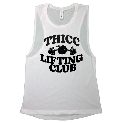 Thicc lifting club muscle tank - liberte lifestyles fitness apparel