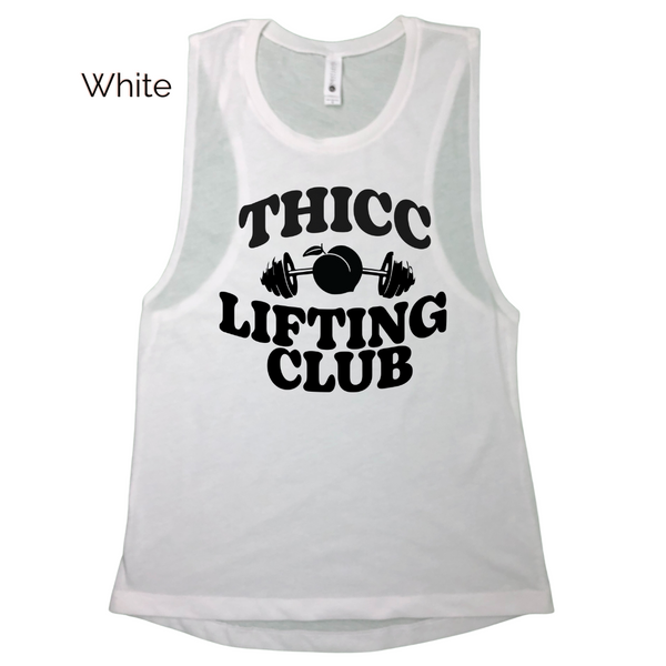 Thicc lifting club muscle tank - liberte lifestyles fitness apparel
