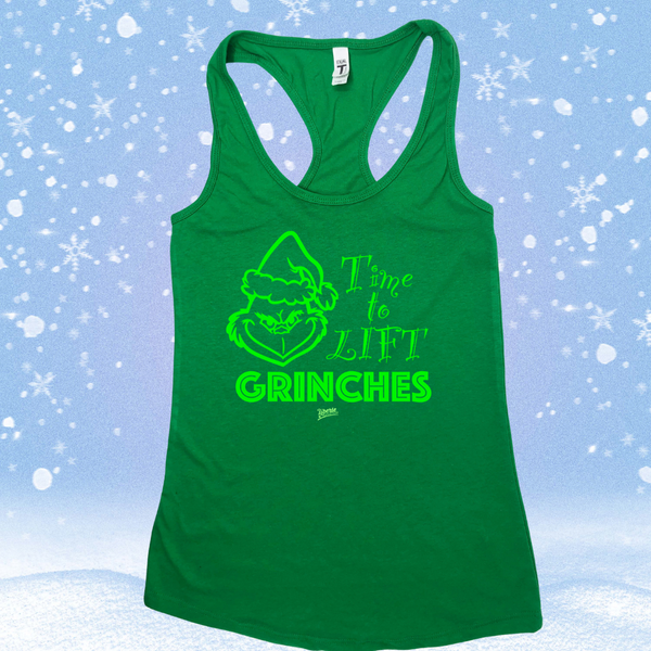 Time to Lift Christmas Racerback Tank - Green - FINAL SALE