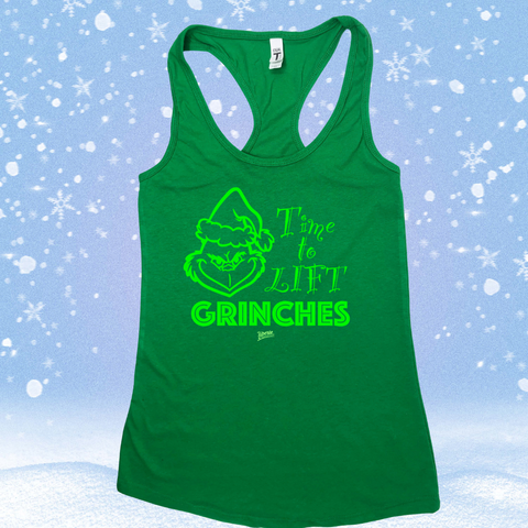 Time to Lift Christmas Racerback Tank - Green - FINAL SALE