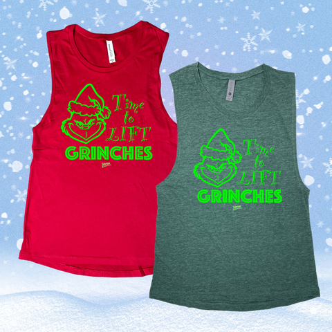 Time to Lift Christmas Muscle Tank - Red or Pine - FINAL SALE
