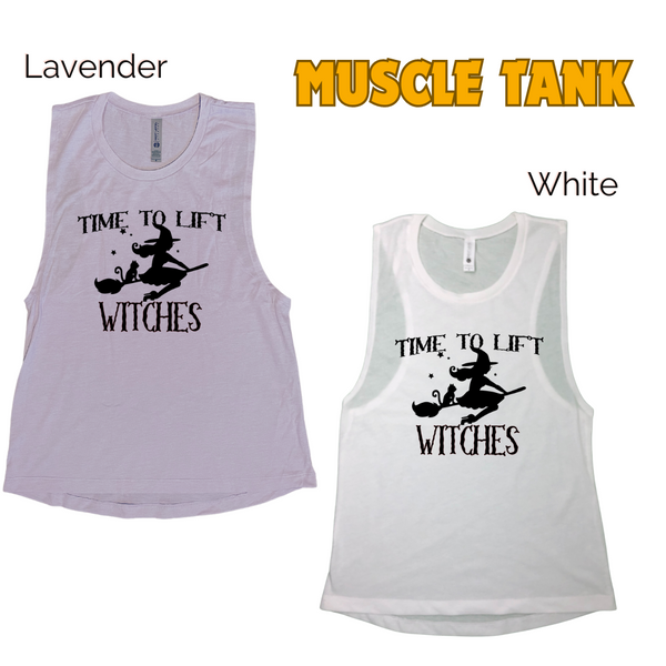 Time to Lift Witches Tank - halloween gym tank