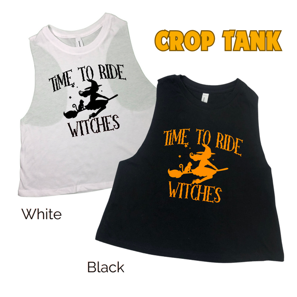 Time to Ride Witches Tank - spinning peloton cycle halloween tank