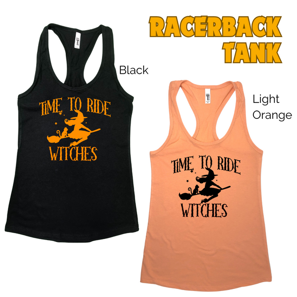 Time to Ride Witches Tank - spinning peloton cycle halloween tank