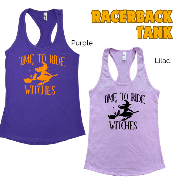 Time to Ride Witches Tank - spinning peloton cycle halloween tank