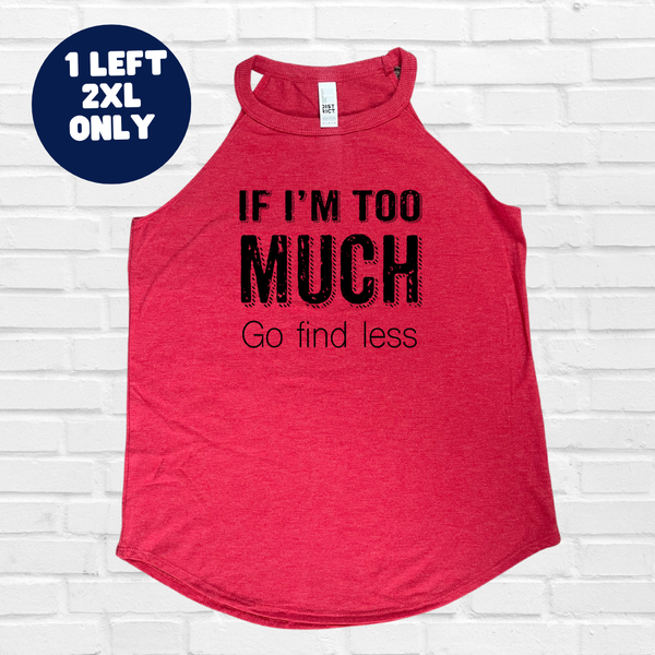 Too Much Rocker Tank - Red Frost - FINAL SALE - 2XL ONLY