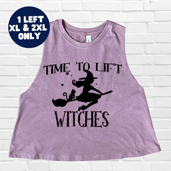 Time to Lift Witches Crop Tank - Heather Orchid - FINAL SALE