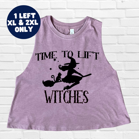 Time to Lift Witches Crop Tank - Heather Orchid - FINAL SALE