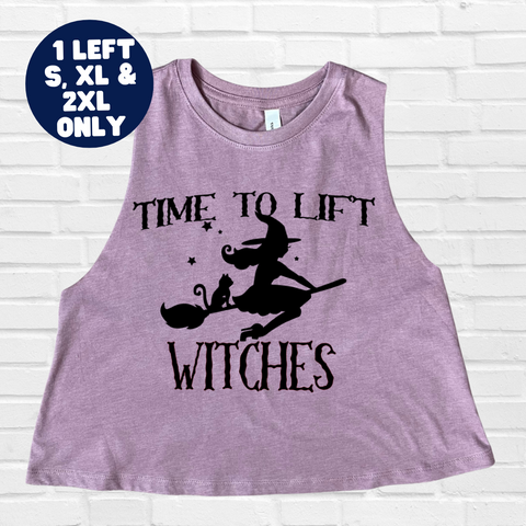 Time to Lift Witches Crop Tank - Heather Orchid - FINAL SALE