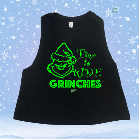 Time to ride christmas workout tank. Liberte Lifestyles Christmas gym tank.