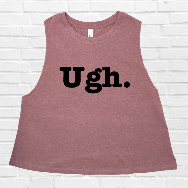 Ugh crop tank. Liberte Lifestyles Fitness tees.