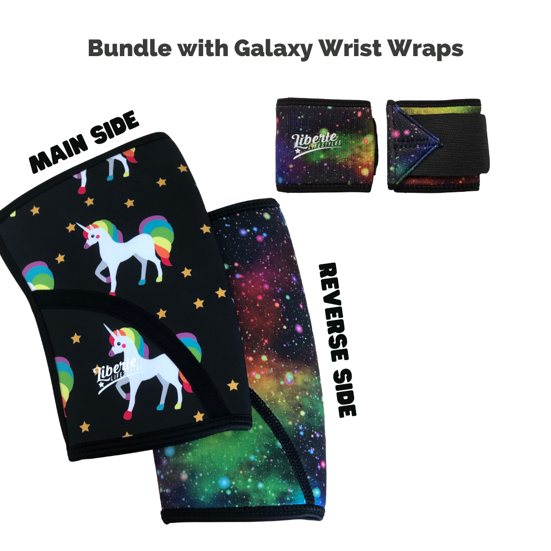 Knee Sleeve & Wrist Wrap Bundle - Unicorn Galaxy – Liberte