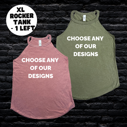 XL Rocker Tank - Blush & Military Green only - FINAL SALE