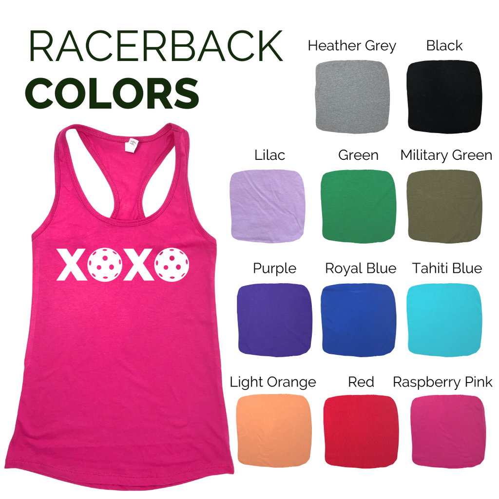 XOXO Pickleball racerback tank _ liberte Lifestyles Pickleball tops