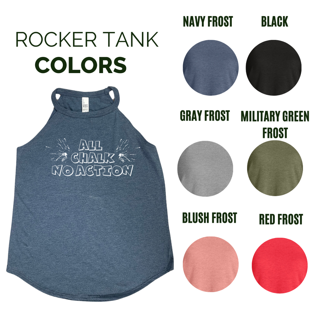 ALL CHALK NO ACTION TANK - LIBERTE LIFESTYLES WORKOUT TOPS