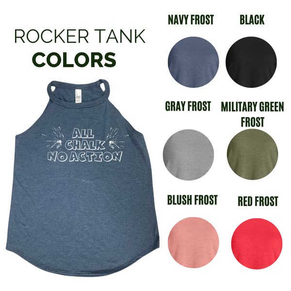 ALL CHALK NO ACTION TANK - LIBERTE LIFESTYLES WORKOUT TOPS