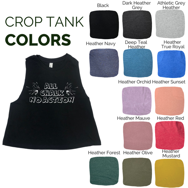 all chalk no action crop tank - Liberte Lifestyles Fitness tanks