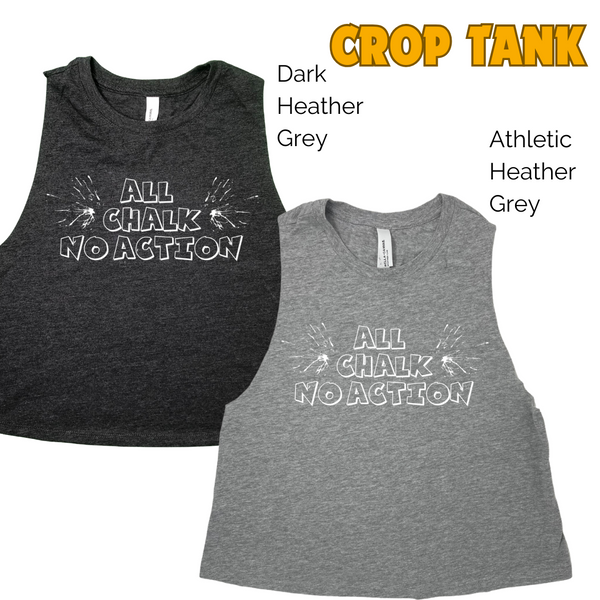 all chalk no action crop tank - Liberte Lifestyles Fitness tanks