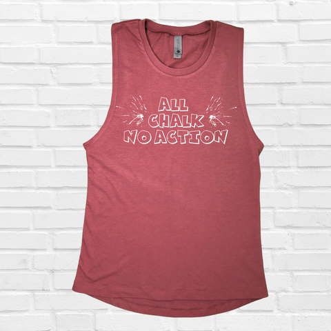 All Chalk No Action Muscle Tank