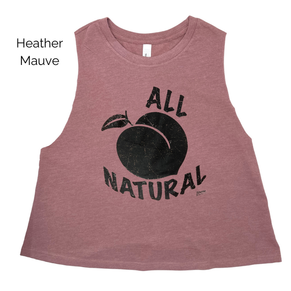 All Natural Crop Tank - Peach Workout Top - Liberte Lifestyles Fitness apparel