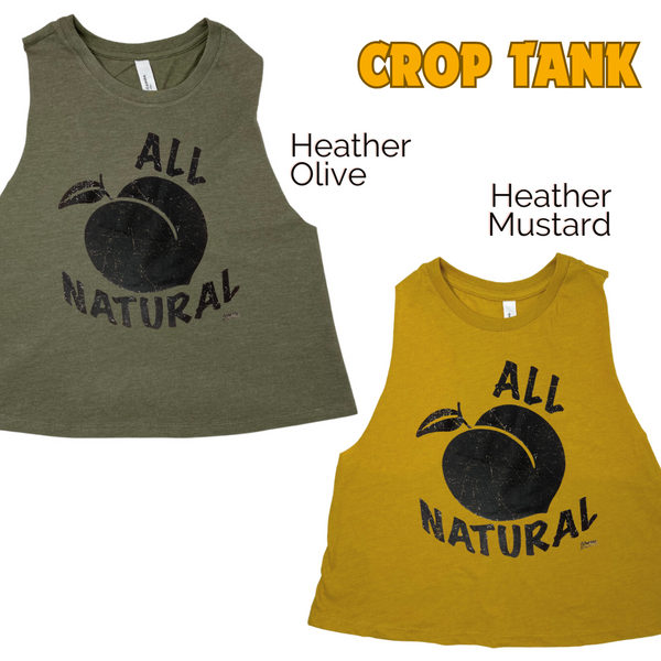 All Natural Crop Tank - Peach Workout Top - Liberte Lifestyles Fitness apparel