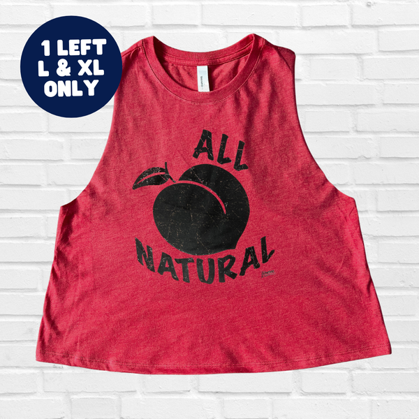 All Natural Crop Tank - Heather Red - FINAL SALE - L & XL ONLY