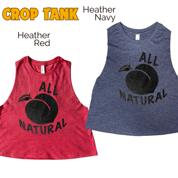 All Natural Crop Tank - Peach Workout Top - Liberte Lifestyles Fitness apparel