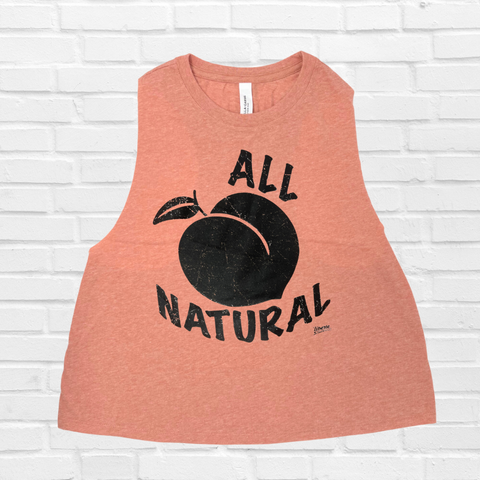 All Natural Crop Tank - Peach Workout Top - Liberte Lifestyles Fitness apparel