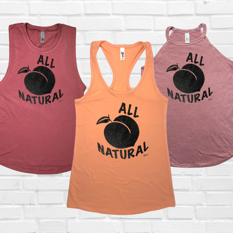 All Natural Tank- Natural peach Tank top - Liberte Lifestyles fitness tops