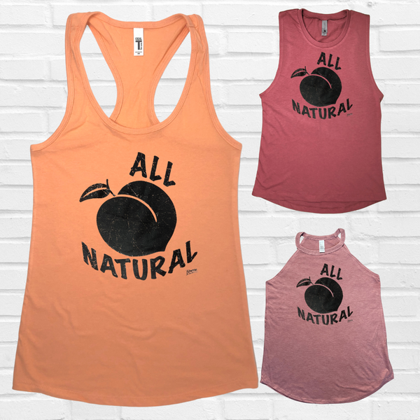 All Natural Tank- Natural peach Tank top - Liberte Lifestyles fitness tops