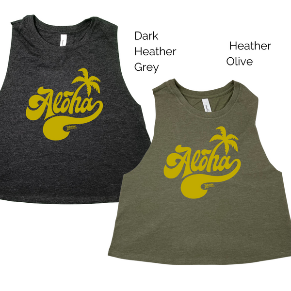 Liberte Lifestyles Fitness and Gym Apparel - crossfit shorts and tanks - Aloha Crop Tank