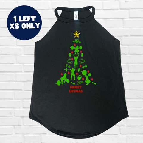 Merry Liftmas Rocker Tank - Black - FINAL SALE - XS only