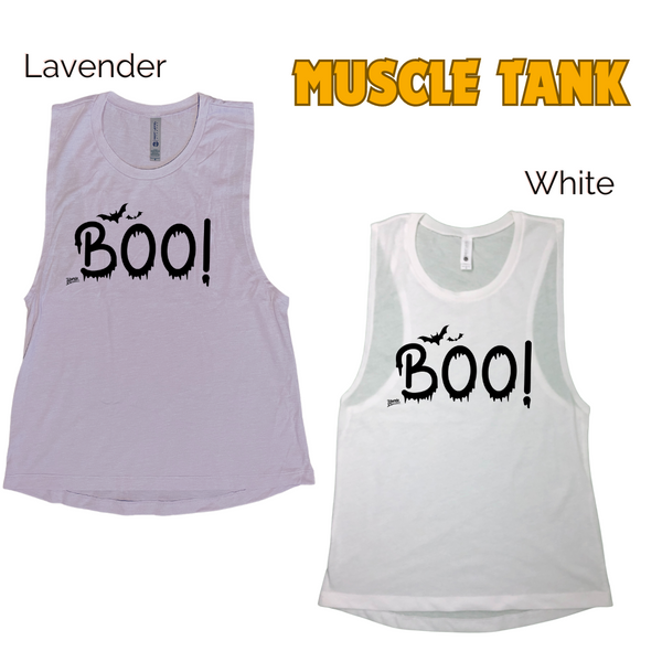 Boo! Halloween Tank - Halloween gym apparel - Liberte Lifestyles