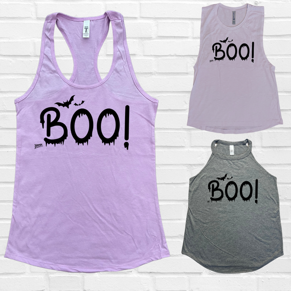 Boo! Halloween Tank - Halloween gym apparel - Liberte Lifestyles