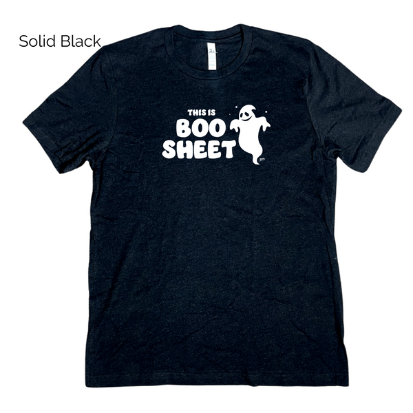 This is boo sheet tshirt - funny halloween top - liberte lifestyles gym fitness apparel