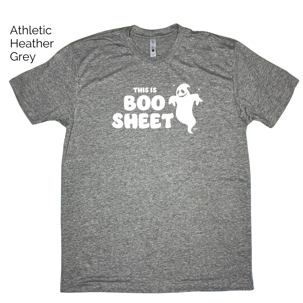 This is boo sheet tshirt - funny halloween top - liberte lifestyles gym fitness apparel