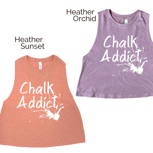 Chalk addict crop tank - Liberte Lifestyles Fitness Tanks