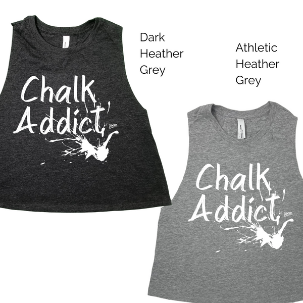 Chalk addict crop tank - Liberte Lifestyles Fitness Tanks