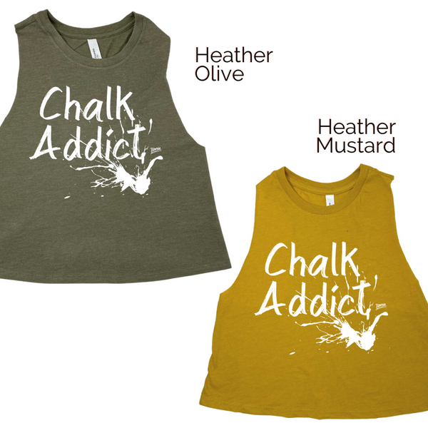 Chalk addict crop tank - Liberte Lifestyles Fitness Tanks